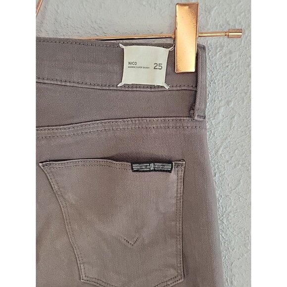 Hudson Womens Size 25 Gray Nico Midrise Super Skinny Jeans - Picture 6 of 7